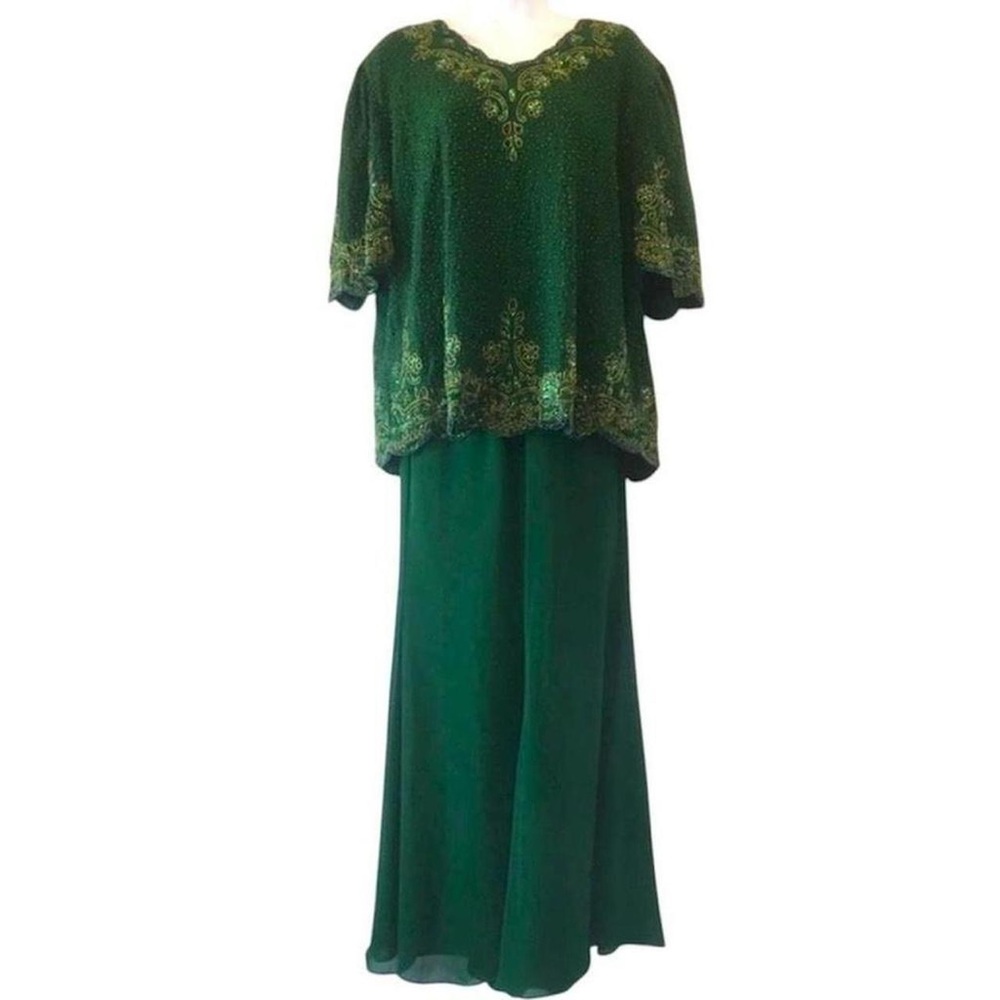 80s 90s Vintage Forest Fairy Bohemian Retro Glam Formal Creative Touch Gown